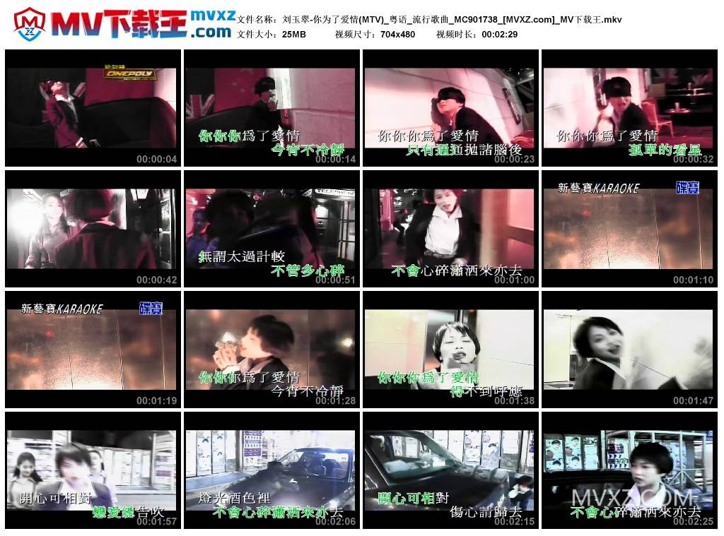 刘玉翠-你为了爱情(MTV)_粤语_流行歌曲_MC901738